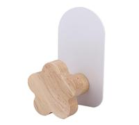 Laikoutd Minimalist Hooks for Hanging Hat Coat Wood Wall Hook Hanger Mounted Heart Star Hexagon Flower Metal Hooks Towel Rack for Bathroom Mounted