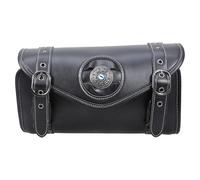 Laikoutd Motorcycle Front Bag Vintage Tool Saddlebag Front Fork Handlebar Punk Styles PU Storage Motorbike Tool Long Distance Riding Bag