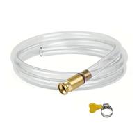 Laikoutd Multi Purpose Auto Priming Siphon Pumps Hose 1.5M Length Heavy Duty PVC Metal Tube for Fuels Water Transfer PVC Metal Fan