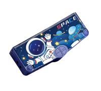 Laikoutd Multifunctional Pen Case with Scissors Sharpener Finger Wrap Tape Clear Ruler Eraser for Boy Girl Kid Student Double Layer Pencil Case
