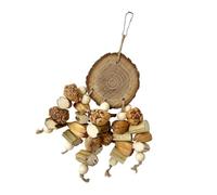 Laikoutd Natural Wood Block Tearing Toy For Parrot Entertainment And Cognitive Development Cage Accessories Hanging Enriching Parrot Chewing