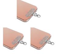Laikoutd Of 3pcs Stainless Steel Phone Strap Clip Rotatable Mobile Case Accessories for Secure Hold Rustproof Steel Holder
