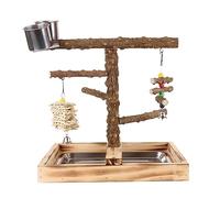 Laikoutd Parrots Cage Bridge Swing With Tray Feeding Bowl Standing Supplies Bridge Training Standing Supplies Ladder