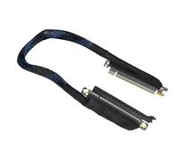 Laikoutd PCIe5.0 X16 Risers 180Degree Left Exit Left Entry Graphics Card Extension Cable Braide Shield For Enhances Cooling
