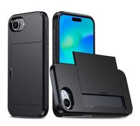 Laikoutd Phone Case Sleeve Skin Housing With Card Storage Slot & Slide Door Access Double Layer Shock Absorption For Everyday Use Wallet Cover