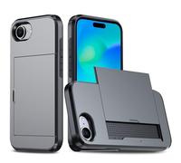 Laikoutd Phone Case Sleeve Skin Housing With Card Storage Slot & Slide Door Access Double Layer Shock Absorption For Everyday Use Wallet Cover