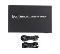 Laikoutd Plugs And Play 2Port HDTV Switcher With HDCP 1.4 USB Hubs For Monitorings Hosts Share Keyboards