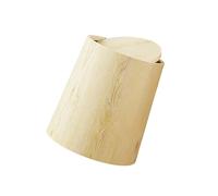 Laikoutd Retro Wastebasket With Simulation Wood Grains Pattern Touch Top Cover Trash Can For Small Space Office And Bedroom Waste Bin