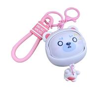 Laikoutd Rotating Face Panda Phone Strap Lanyard Keychain ABS Changeable Expression Creative Peking Operas Design Multiple Color Cute Rotating Panda Keychain Gift