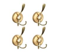 Laikoutd Set of 4 Sturdy Stainless Steel Suction Cup Hook Effective Suction Cup Hook Set for Bathroom and Shower Organization Glass Door Mount Hooks