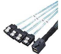 Laikoutd SFF-8643 Host To 4 Port 7Pin Targets Cable Transmission Chassis Replace For Data Center Servers Hard Drive Cable