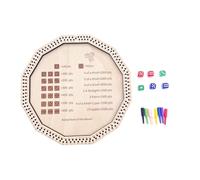 Laikoutd Simple Wooden Play Tray Parent-Child Board Game Light Weight For Storage And Fortunes Activity Space Saving Wooden Dices Rolling Platform