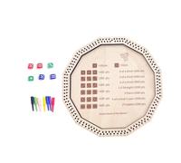 Laikoutd Simple Wooden Play Tray Parent-Child Board Game Light Weight For Storage And Fortunes Activity Space Saving Wooden Dices Rolling Platform