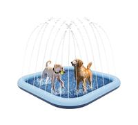 Laikoutd Square PVC Water Sprinkler Pad for Kids and Pet with Adjustable Water Flows Nonslip Surfaces for Outdoor Water Splash Mat for Backyard