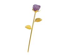 Laikoutd Stone Carved Rose Golden Base Rose Ornament Stone Carving Ornament Gold Base Flower Sculpture for Various Occasion