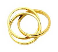 Laikoutd Sturdy Stainless Steel Rings Triple Gold Plated Resists Oxidation Sizes 6 7 8 Unisex Designs Minimalists Rings