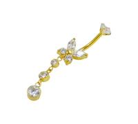 Laikoutd Sturdy Stainless Steels Navel Rings Butterfly Shape Body Jewelry Belly Button Accessory for Gym or Beach Vacation Gym Workout Belly Rings