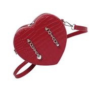 Laikoutd Stylish Heart Designs PU Crossbody Bag With Chain Tassels Decoration Shoulder Bags Satchel Purse For Fashion Women Stylish Women's Purse