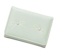 Laikoutd Stylish Women's Card Holder and Coin Purse with Bows Detail PU Leather Casual Wallets for Shopping and Travel Fashion Wallet for Girls