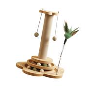 Laikoutd Toy Kitten Sisal Rope Post With Multiple Interactive Pet Product Post Scratcher Pet Cats Climbing Toy