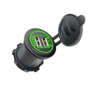 Laikoutd USB Charging Socket 12V-24V USB Power Outlet 2.1A Double USB Outlet With Caps Rings Light USB Port For Car Motorcycle USB Charging Socket