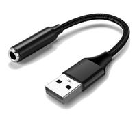 Laikoutd USB To 3.5mm Headsets Cable Travel Friendly Design Wide Compatibility For Multiple Systems USB Sound Card Adapter