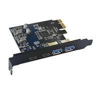 Laikoutd USB3.2 Expansion Card Gen1 5Gbps Fast Speed Data Transfer 2xUSB A+2xType C UPD720201 Chip For Professional USB Expansion