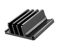 Laikoutd Vertical Laptop Stand 3 Slot Desktop Holder Adjustable Dock Space Saving For Desk Notebook Adjustable Laptop Holder