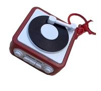 Laikoutd Vintage Record Player Keychain Charm Pendant with Function for Decorative and Practical Daily Casual Use