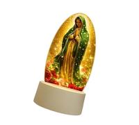 Laikoutd Virgin Decorative Lamp USB Powered Warm Light Home Decoration Atmospheres Light Acrylic Table Lamps Enduring Guadalupe Virgin Prayer Night Lamp