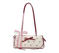 Laikoutd Women's Shoulder Bag Stylish Ladies Armpit Bag Bows Decors Handbag For Travel And Casual Work Essential Accessory Women's Casual Handbag