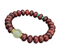 Laikoutd Wood Abacus Beads for Adults Adjustable Wristband Natural Texture Relaxation Accessory Wooden Bead