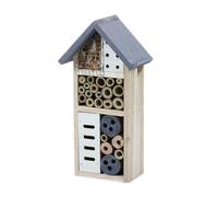 Laikoutd Wood Hotel Natural For Honeybees Ladybirds Outdoor Shelter With Multiple Compartments Outdoor House