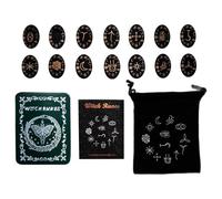 Laikoutd Woodcut Oracles Of Nordics Divinations Witchcrafts Wood With Carrying Box For Travel Stones Set Witch Runes Stones Set