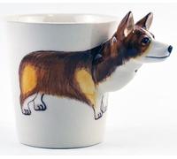 Laikram, A Delightful Ceramic Mug Milk Tea for Everyday 3D Dog Handle Handmade Mug for Coffee Lovers 10 OZ. (Corgi)