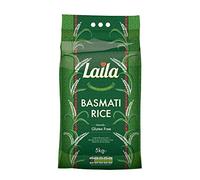 Laila Basmati Rice 5 Kg - 100 % Gluten Free - White Basmati Rice with Aroma Fragrant - Perfect Indian Basmati Rice