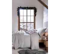 'Laila' Brushed Cotton Duvet Cover Murmur Grey Super King