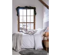 'Laila' Brushed Cotton Duvet Cover Murmur White Single