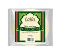 Laila Madras Plain Pappadums 200G