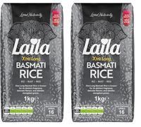Laila Xtra Long Basmati Rice 1Kg (Pack of 2)