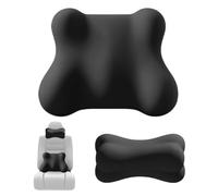 Laimejia Car Lumbar Support Pillow and Car Neck Pillow Kit, 2 Pack Memory Foam CarSeat Cushion, CarsSeat Head Lumbar Cushion with Adjustable Strap for Office, Travel and Home