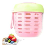 Laimejia Salad Cup with Lids and Fork, 500ml Portable Salad Boxes, Reusable Vegetable Fruit Mugs, SaladShaker Container for Lunch Fruit and Vegetable, Picnic, Party, Office, Travel, Camping