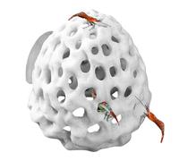 Laimejia Shrimp Hide Cave for Aquarium, 7x8cmShrimp Dome Hide Betta Habitat Fish Tank Tunnel, Floating Betta House Hiding Rocks and Caves Ornaments for SmallFish ShrimpGuppy Hiding Resting