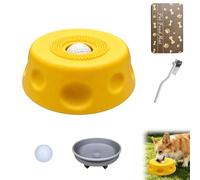 LAIMIGASALA Slow Feeder Lick Bowl for Liquid Dog Treats- Lick Toy for Bone Broth, Rolling Ball Dog Lick Bowl with pet Anti Slip Pads and Cleaning Brushes, Suit for Large Medium Small Dogs&Post-Op