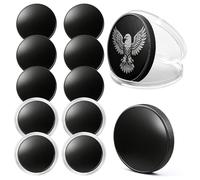 Lainballow 10Pcs Blank Challenge Coins Laser Engraving Blank Coins 40mm Custom Challenge Coin Black Engravable Metal Coin with Acrylic Protection Box for DIY Crafts Gifts Commemorative Collection(3mm)