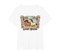 Lainey Wilson - Horses Frame T-Shirt, Women's Plus, White, 1X