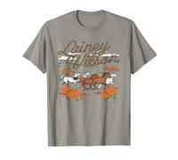 Lainey Wilson Official Merchandise - Wild Horses T-Shirt - Unisex Adults - Grey - Small - Short Sleeve