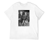LAINIEBA Jane Birkin Serge Gainsbourg Slogan Premiere No Bra Men Tshirt White S