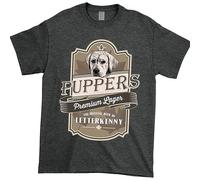 LAINIEBA Puppers R T-Shirt Letterkenny Dark Heather Black L