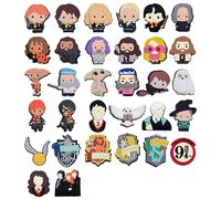 LAINIKE 32 PCS Harry Shoe Charm Harry Shoe Pin Crocs Potter Shoes Decoration Charm Anime Shoe Charms Pin Children DIY Sticker PVC Shoe Charms for Children, Party Favours, Birthday Gift